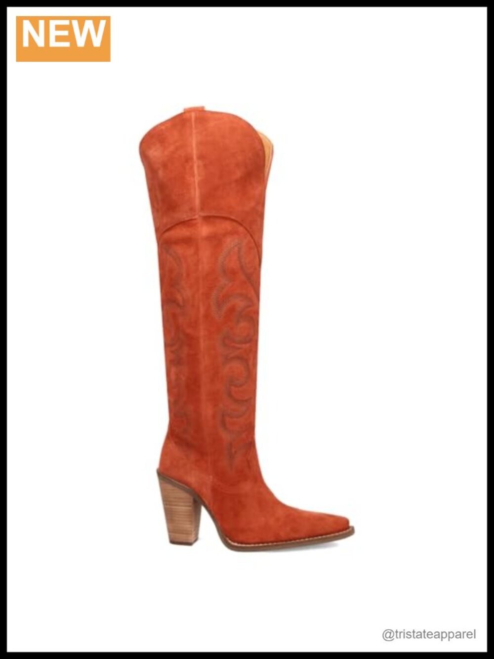 Dingo Primadonna Suede Embroidered Snip Toe Knee High Boots Western Stitching